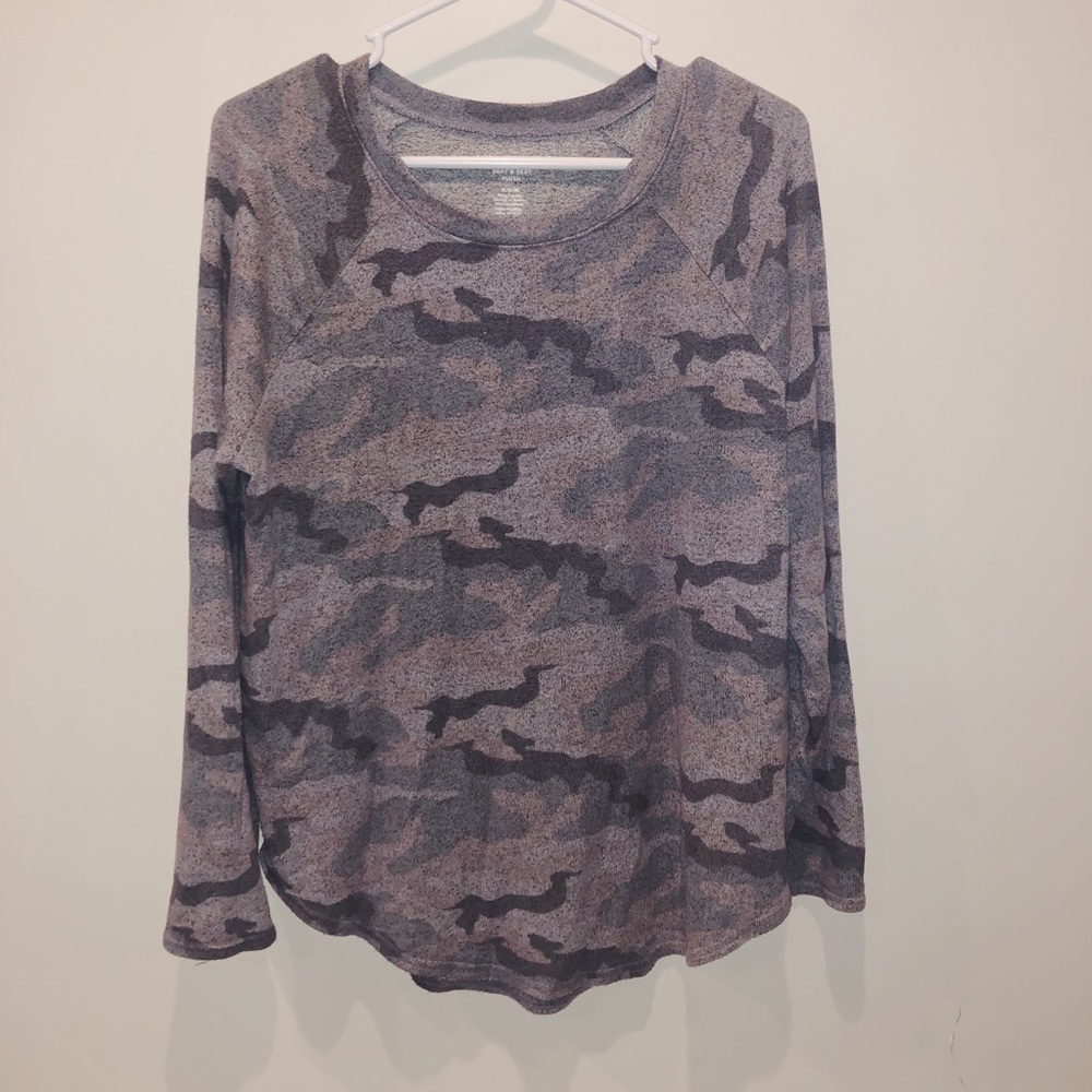 AE Soft & Sexy Plush Camo long sleeve (pink/grey)